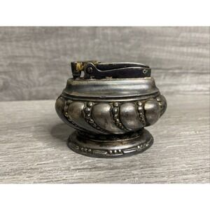 Vintage 50s Ronson Crown Table Lighter Silver-Plated U.S.A.